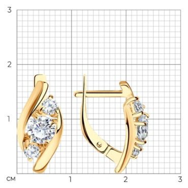Серьги SOKOLOV 93022390 вес 2.75 г серебро, фианит купить,16217