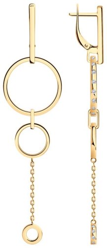 Серьги Diamant 93-121-02029-2 вес 7.9 г серебро, фианит купить,NaN