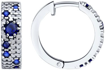 Серьги SOKOLOV 88020084 вес 4.94 г серебро, корунд, фианит купить,46170