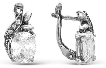 Серьги Красная пресня 3387526 вес 5.82 г серебро, фианит купить,23510