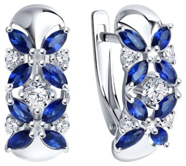 Серьги SOKOLOV 88020030 вес 3.17 г серебро, фианит купить,36936