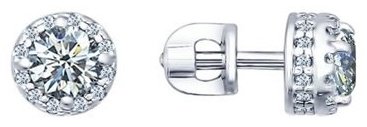 Серьги SOKOLOV 94021724 вес 2.5 г серебро, фианит купить,15797