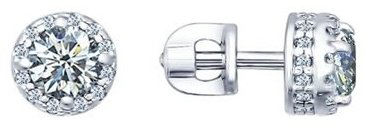 Серьги SOKOLOV 94021724 вес 2.5 г серебро, фианит купить,15797