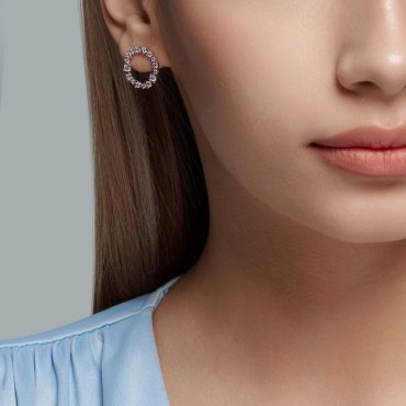 Серьги SOKOLOV 94023515 вес 2.9 г серебро, фианит купить,25398