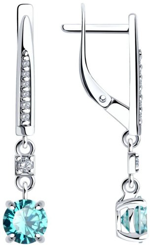 Серьги SOKOLOV 94026087 вес 3.27 г серебро, фианит купить,17239