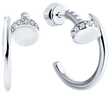 Серьги Diamant 94-122-02016-1 вес 3.51 г серебро, фианит купить,15236