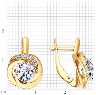 Серьги SOKOLOV 93020898 вес 3.56 г серебро, фианит купить,20883