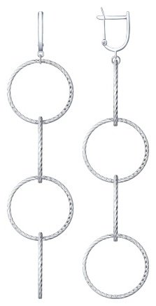 Серьги SOKOLOV 94022769 вес 4.69 г серебро, без вставок купить,24240