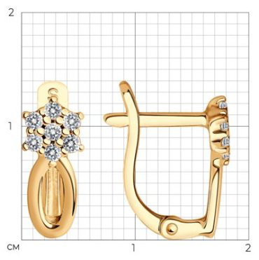 Серьги SOKOLOV 93020482 вес 1.74 г серебро, фианит купить,12825