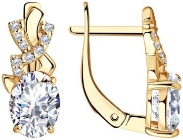 Серьги SOKOLOV 93020119 вес 2.89 г серебро, фианит купить,NaN