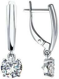 Серьги SOKOLOV 94023292 вес 3.26 г серебро, фианит