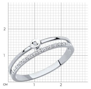 Кольцо SOKOLOV 1011864-3 размер 17.5 вес 1.4 г золото, бриллиант купить,215838