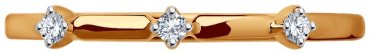 Кольцо Diamant 51-110-01577-1 размер 17 вес 0.87 г золото, фианит купить,81936