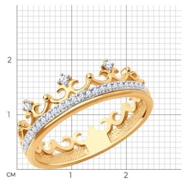 Кольцо SOKOLOV 1011448 размер 17 вес 1.92 г золото, бриллиант купить,317089