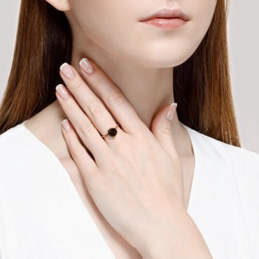 Кольцо Diamant 51-310-01761-2_18 размер 18 вес 2.42 г золото, раухтопаз купить,247328