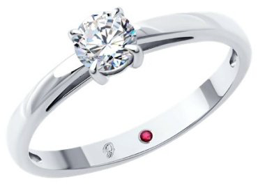 Кольцо Diamant 52-210-02319-1_175 размер 17.5 вес 2.17 г золото, рубин купить,530575