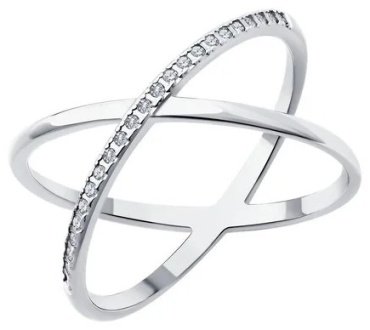 Кольцо Diamant 94-210-02036-1 размер 17 вес 1.78 г серебро, бриллиант купить,58999