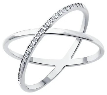 Кольцо Diamant 94-210-02036-1 размер 17 вес 1.78 г серебро, бриллиант купить,58999