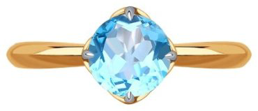 Кольцо Diamant 51-310-01767-1_175 размер 17.5 вес 2.01 г золото, топаз купить,168841