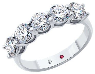 Кольцо Diamant 52-210-02374-1_18 размер 18 вес 3.5 г золото, рубин купить,1399846