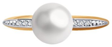 Кольцо Diamant 51-210-01824-1_18 размер 18 вес 1.77 г золото, бриллиант купить,237006