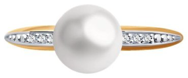 Кольцо Diamant 51-210-01824-1_18 размер 18 вес 1.77 г золото, бриллиант купить,237006