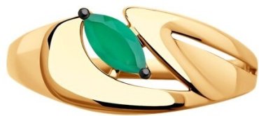Кольцо Diamant 51-310-01444-3 размер 18 вес 1.69 г золото, агат купить,138579
