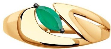 Кольцо Diamant 51-310-01444-3 размер 18 вес 1.69 г золото, агат купить,138579