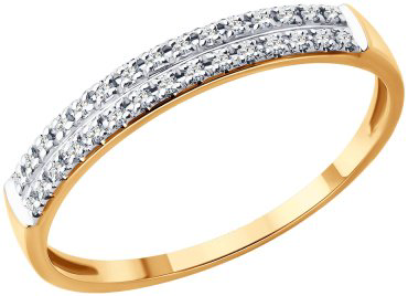 Кольцо Diamant 51-210-02916-1 размер 17 вес 1.1 г золото, бриллиант купить,197053