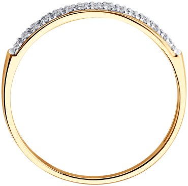 Кольцо Diamant 51-210-02916-1 размер 17 вес 1.1 г золото, бриллиант купить,197053