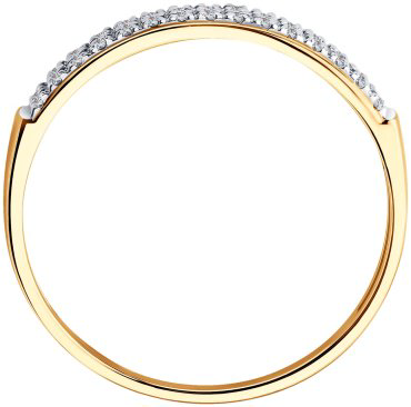 Кольцо Diamant 51-210-02916-1 размер 17 вес 1.1 г золото, бриллиант купить,197053
