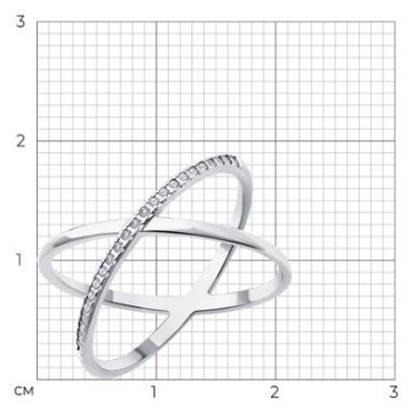 Кольцо Diamant 94-210-02036-1_18 размер 18 вес 1.83 г серебро, бриллиант купить,50949
