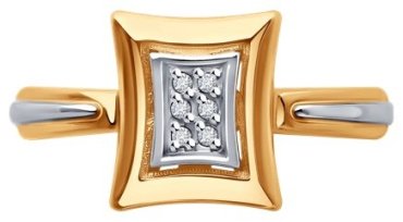 Кольцо Diamant 51-210-02128-1_18 размер 18 вес 2.91 г золото, бриллиант купить,508870
