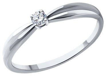 Кольцо Diamant 52-210-01980-1_16 размер 16 вес 1.41 г золото, бриллиант купить,255899