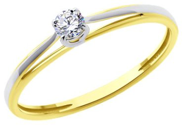 Кольцо Diamant 53-110-02231-1_18 размер 18 вес 1.3 г золото, фианит купить,90999