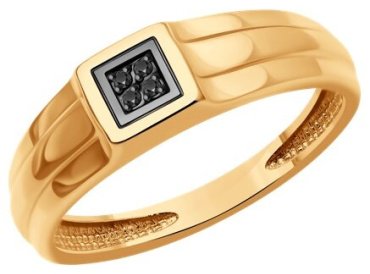 Кольцо Diamant 51-212-02195-1_205 размер 20.5 вес 3.397 г золото, бриллиант купить,416172