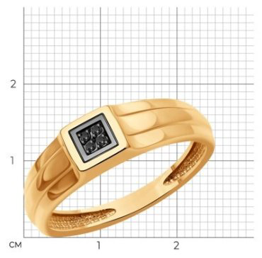 Кольцо Diamant 51-212-02195-1_205 размер 20.5 вес 3.397 г золото, бриллиант купить,416172