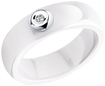 Кольцо SOKOLOV Diamonds 6015029 размер 18 вес 0.42 г золото, бриллиант купить,145282