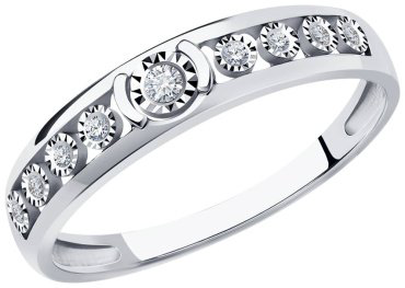 Кольцо Diamant 52-210-01275-1 размер 17.5 вес 1.8 г золото, бриллиант купить,221556