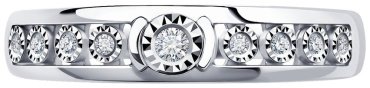 Кольцо Diamant 52-210-01275-1 размер 17.5 вес 1.8 г золото, бриллиант купить,221556