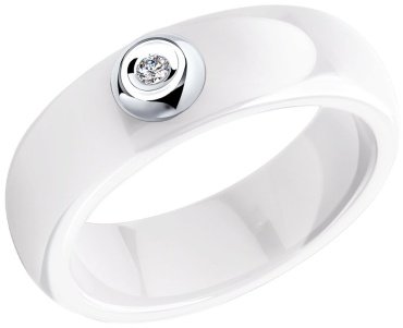 Кольцо SOKOLOV Diamonds 6015029 размер 17 вес 0.42 г золото, бриллиант купить,124311