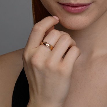Кольцо Diamant 51-110-02781-1_165 размер 16.5 вес 1.75 г золото, без вставок купить,0