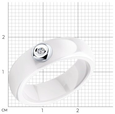 Кольцо SOKOLOV Diamonds 6015029 размер 17 вес 0.42 г золото, бриллиант купить,124311