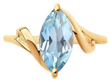 Кольцо SOKOLOV 716539 17.5 размер 17.5 вес 1.99 г золото, топаз - ForteMarket Кольцо SOKOLOV 716539 17.5 размер 17.5 вес 1.99 г золото, топаз купить,0