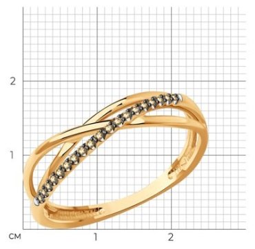 Кольцо Diamant 51-210-01896-2_175 размер 17.5 вес 1.69 г золото, бриллиант купить,0