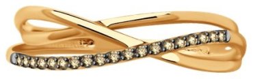 Кольцо Diamant 51-210-01896-2_175 размер 17.5 вес 1.69 г золото, бриллиант купить,0