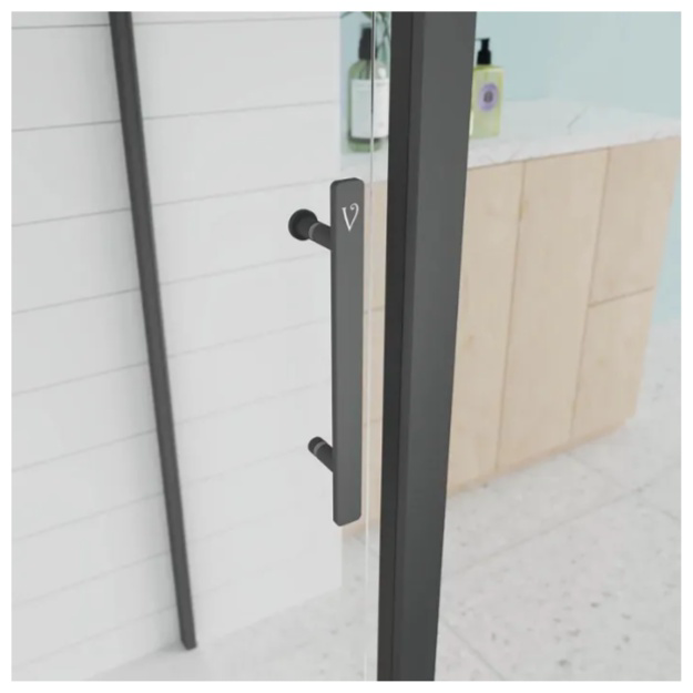 Угол душевой комплект Veconi Evo 100 B E1-B-110-12-C9 + E-SP-B-70-12-C9 110х70х195см черный
