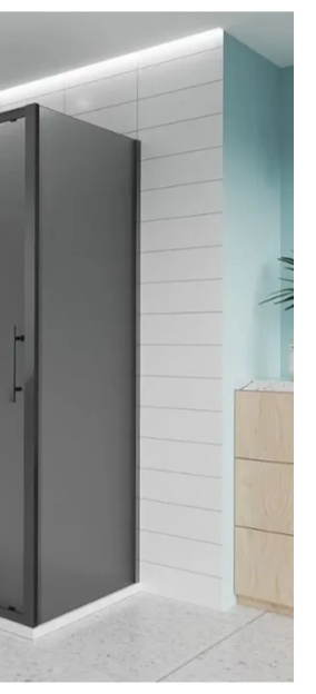 Угол душевой комплект Veconi Evo 100 B E1-B-110-12-C9 + E-SP-B-70-12-C9 110х70х195см черный
