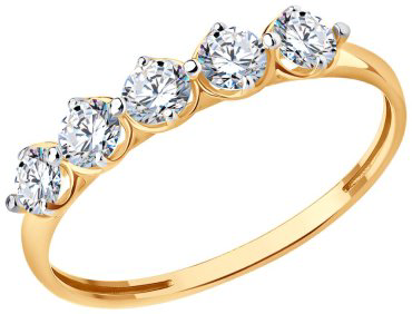 Кольцо Diamant 51-110-02785-1_18 размер 18 вес 1.18 г золото, фианит купить,87914