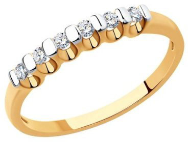 Кольцо Diamant 51-210-01318-1_175 размер 17.5 вес 1.34 г золото, бриллиант купить,428602